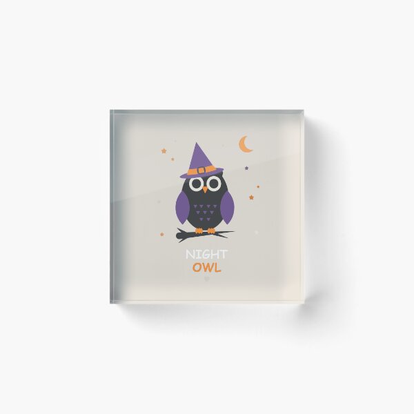 Item preview, Cute Halloween Owl in Witch Hat Cream Background designed and sold by OlhaTironArt.