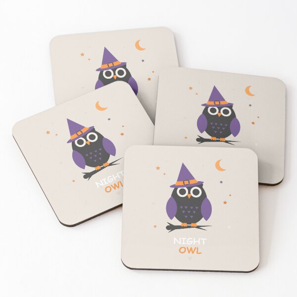 Item preview, Cute Halloween Owl in Witch Hat Cream Background designed and sold by OlhaTironArt.