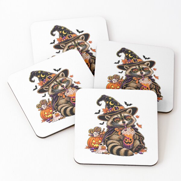 Item preview, Halloween Raccoon Drinking Coffee Spooky Raccoon Lover designed and sold by Byhergawaa.