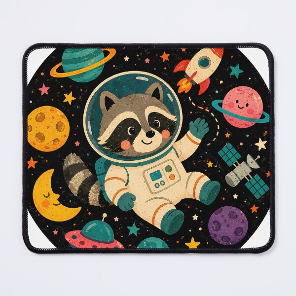 Item preview, Wall Art - Postcard - #7 - Space Raccoon Adventure Sticker designed and sold by ForeverPrintsOK.