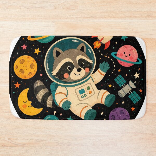 Item preview, Wall Art - Postcard - #7 - Space Raccoon Adventure Sticker designed and sold by ForeverPrintsOK.