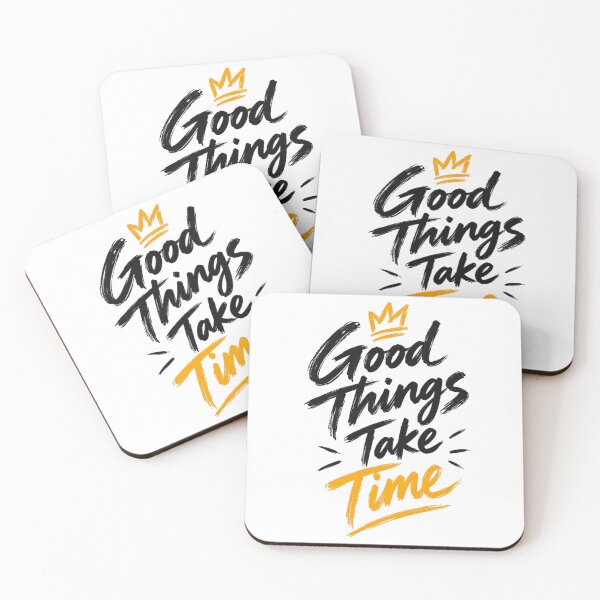 Item preview, Good Things Take Time – Brush Lettering Motivational T-Shirt Design designed and sold by LarkLeaf.