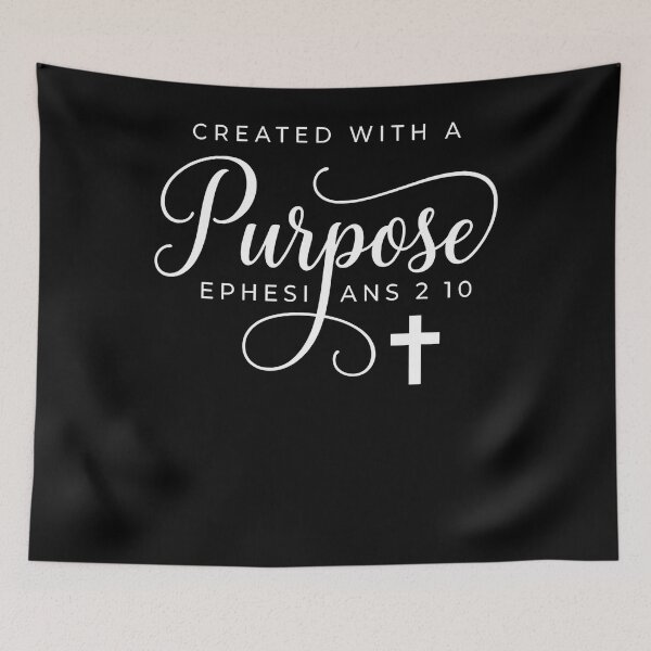 Item preview, Created With A Purpose Ephesians 2 10 Christian Faith designed and sold by Trippy-Toad.