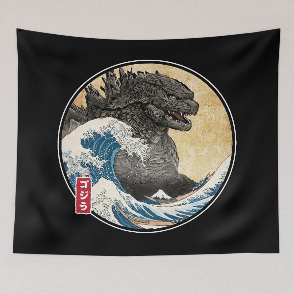 Item preview, The Great Godzilla of Kanagawa designed and sold by zoezowie79.