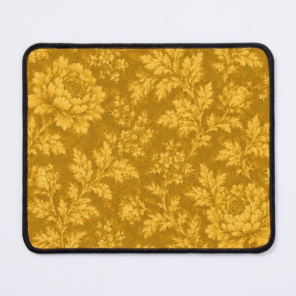 Item preview, mustard yellow tonal floral designed and sold by Sandy Beach Decor.