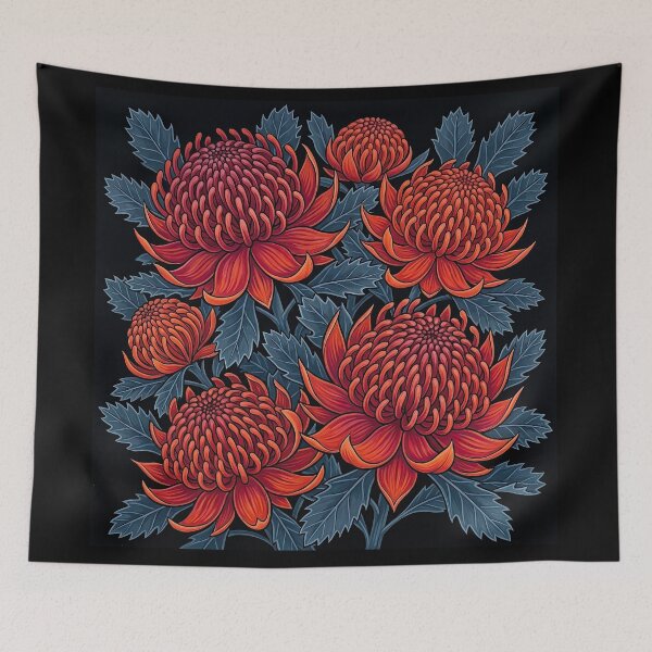 Item preview, Red waratah blossoms designed and sold by andreisky.