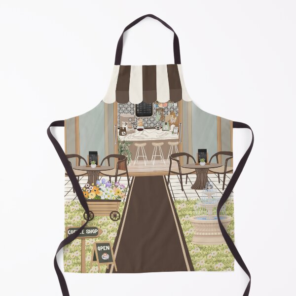 Item preview, Cozy Coffee Shop Storefront and Floral Cafe Aesthetic Illustration designed and sold by HBBS DESIGNS.
