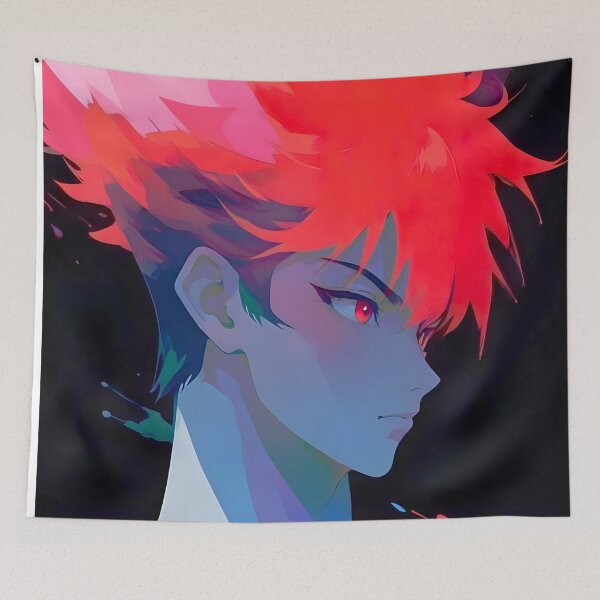 Item preview, Fiery anime boy designed and sold by peterhlorenz.