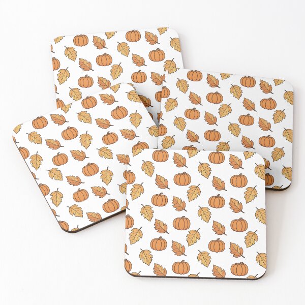 Item preview, Cute Pumpkin and Autumn Leaves Pattern designed and sold by MalgoRys.