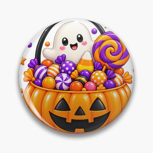 Item preview, Just Here for the Treats Halloween Ghost Pumpkin designed and sold by Erin-Hurt.