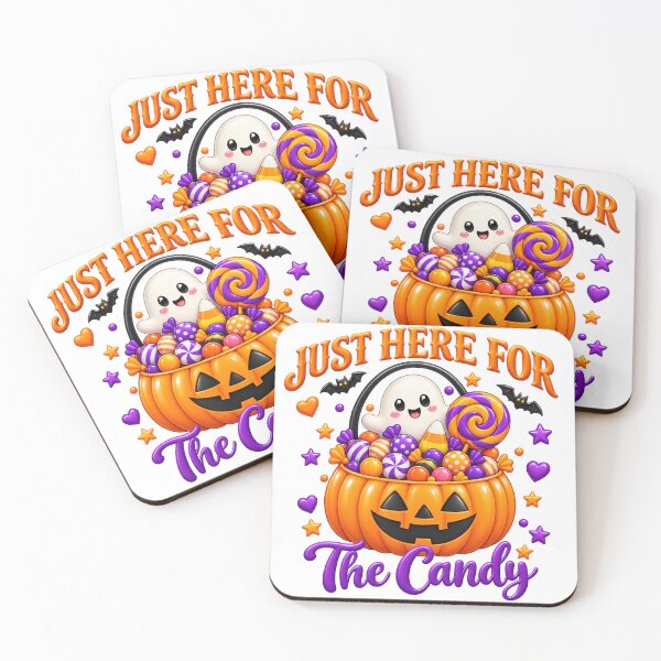 Item preview, Just Here for the Treats Halloween Ghost Pumpkin designed and sold by Erin-Hurt.