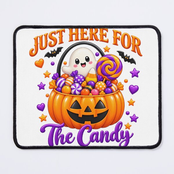 Item preview, Just Here for the Treats Halloween Ghost Pumpkin designed and sold by Erin-Hurt.