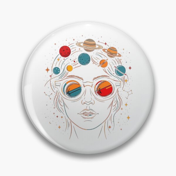 Item preview, Cosmic Woman Space Glasses – Galaxy Portrait Art designed and sold by RON-FASHION.