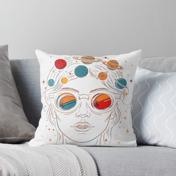 Item preview, Cosmic Woman Space Glasses – Galaxy Portrait Art designed and sold by RON-FASHION.