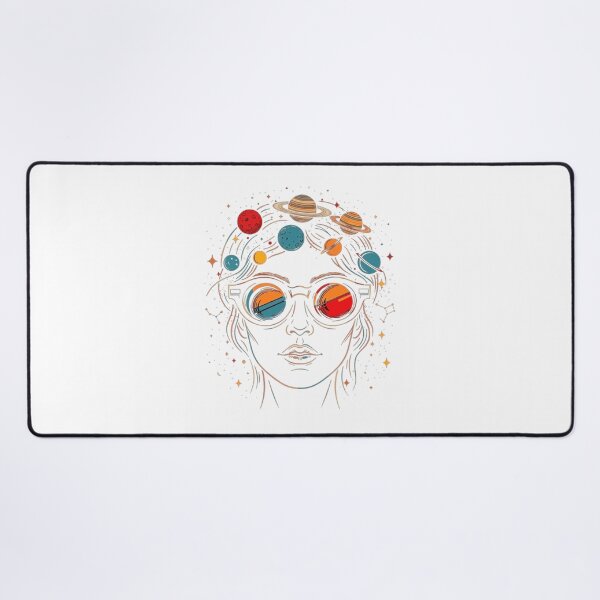 Item preview, Cosmic Woman Space Glasses – Galaxy Portrait Art designed and sold by RON-FASHION.