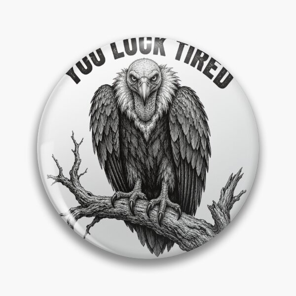 Item preview, vulture fierce bird on branch monochrome wildlife art designed and sold by ROUX-ART.