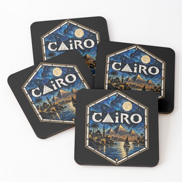 Item preview, Cairo Egypt Piramids Stained Glass designed and sold by TomFrontierArt.