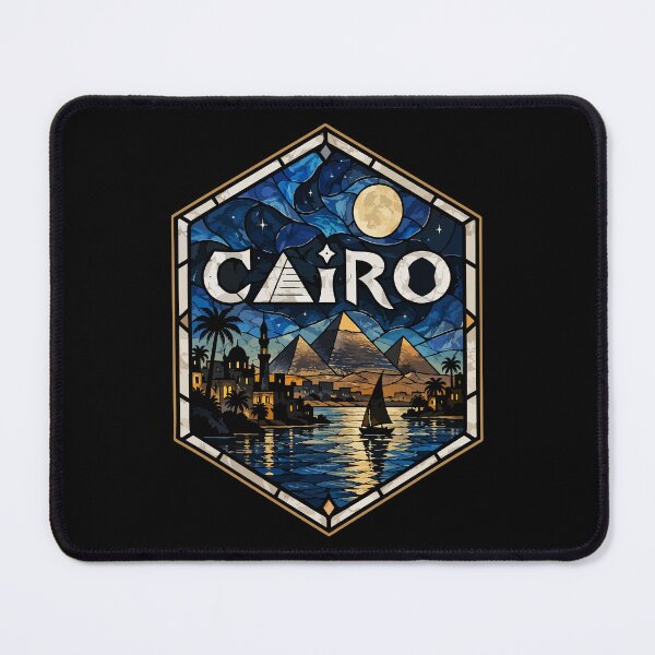 Item preview, Cairo Egypt Piramids Stained Glass designed and sold by TomFrontierArt.
