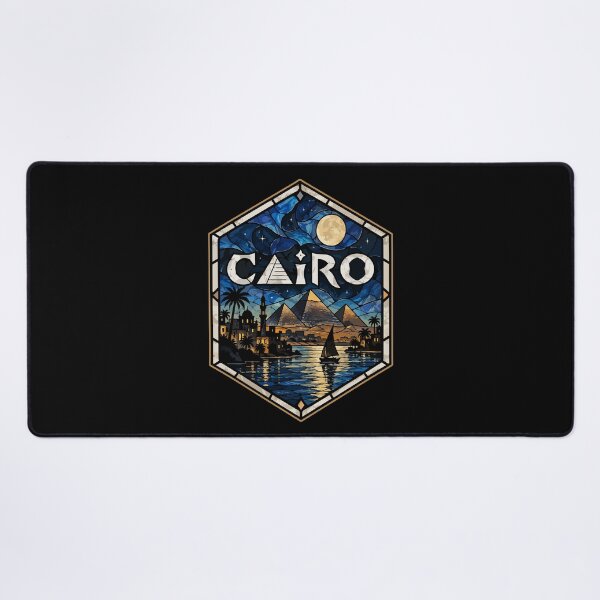 Item preview, Cairo Egypt Piramids Stained Glass designed and sold by TomFrontierArt.