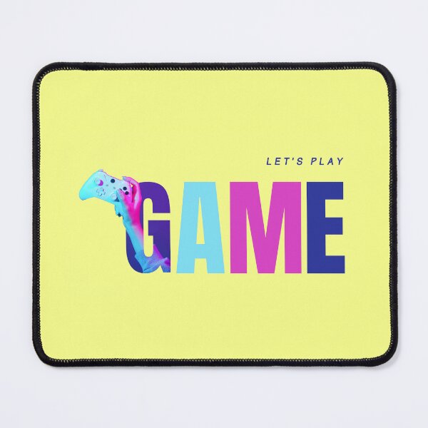 Item preview, Retro Neon Gamer Controller Let's Play Typography Art designed and sold by LoviqueLab.