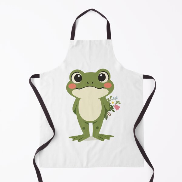 Item preview, Cute Frog Cartoon with Flower Bouquet  designed and sold by stylishdzign.
