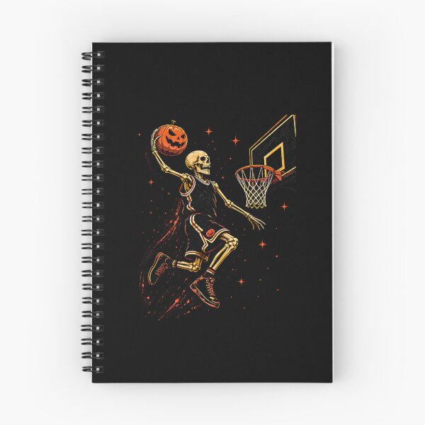Item preview, Skeleton Basketball Dunk with Flaming Pumpkin – Spooky Halloween Sports designed and sold by Byhergawaa.