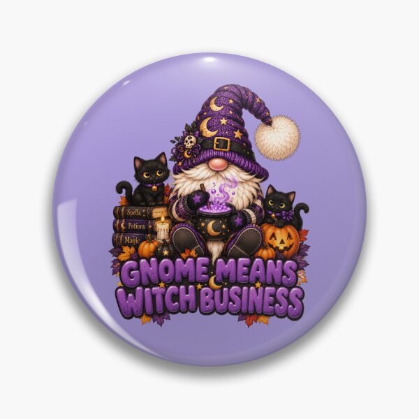 Item preview, Gnome Means Witch Business – Cute Witch Gnome Halloween Design designed and sold by Gapanaart.