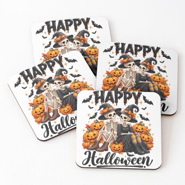 Item preview, Happy Halloween Skeleton Couple Pumpkin Spooky designed and sold by Erin-Hurt.