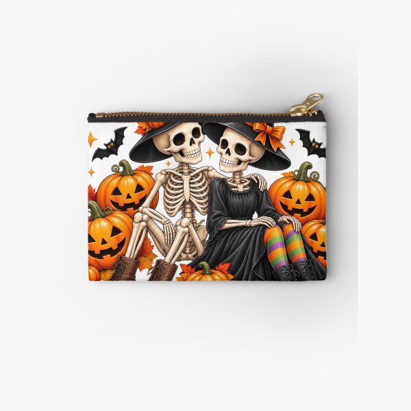 Item preview, Happy Halloween Skeleton Couple Pumpkin Spooky designed and sold by Erin-Hurt.