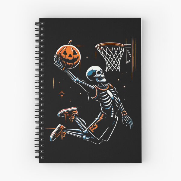 Item preview, Skeleton Basketball Dunk with Flaming Pumpkin – Spooky Halloween Sports designed and sold by Byhergawaa.