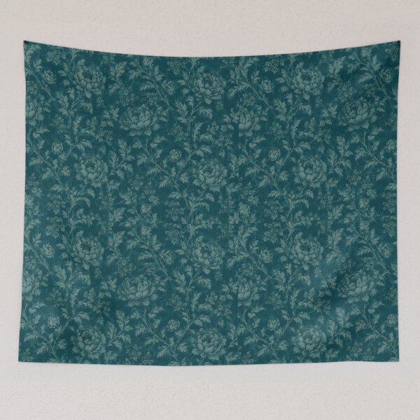 Item preview, Teal tonal jaquard designed and sold by Sandy Beach Decor.