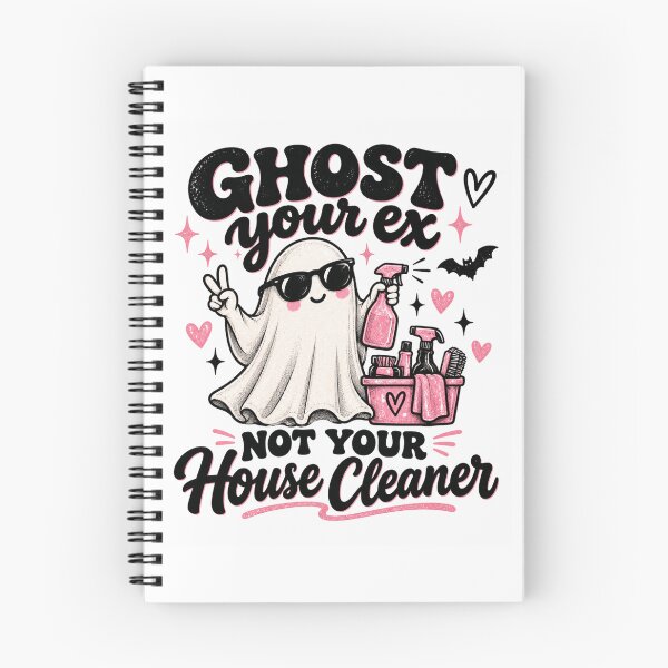 Item preview, ghost cleaner spooky cute house cleaning pink ghost art designed and sold by ROUX-ART.