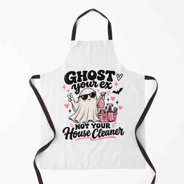 Item preview, ghost cleaner spooky cute house cleaning pink ghost art designed and sold by ROUX-ART.