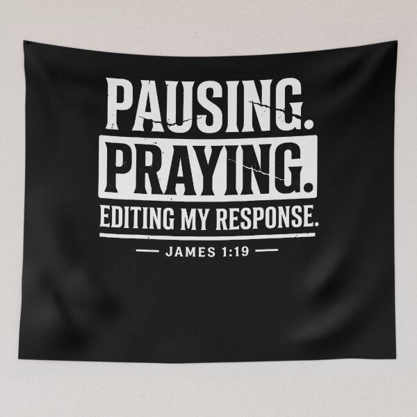 Item preview, Pausing Praying Editing My Response Christian Jesus Bible designed and sold by Trippy-Toad.