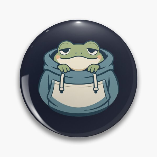 Item preview, Cute Frog Cartoon in Blue Hoodie  designed and sold by stylishdzign.