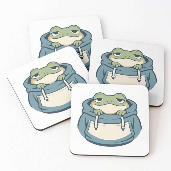 Item preview, Cute Frog Cartoon in Blue Hoodie  designed and sold by stylishdzign.