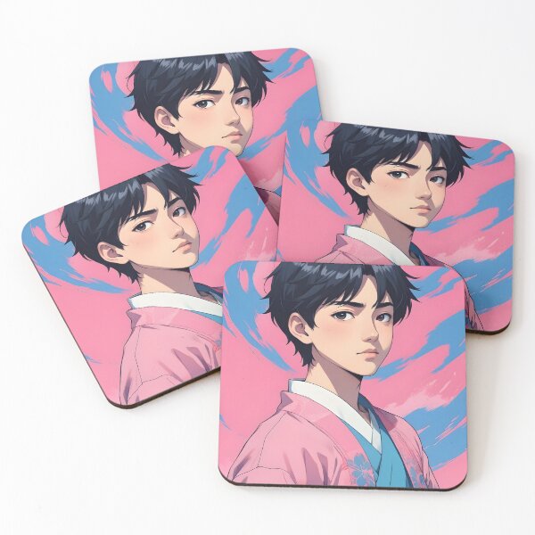 Item preview, Anime boy in a pink kimono designed and sold by peterhlorenz.