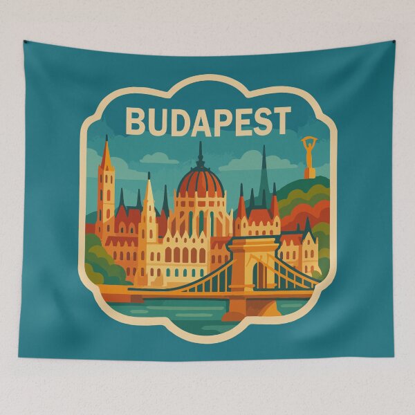 Item preview, Budapest Travel Souvenir Sticker designed and sold by rogue-design.