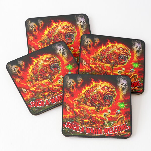 Item preview, Such A Warm Welcome - Heavy Metal Fiery Skull Sarcasm  designed and sold by OmniaGlobal.