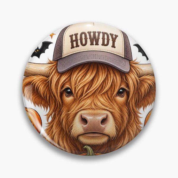Item preview, Howdy Halloween Highland Cow Pumpkin designed and sold by Erin-Hurt.