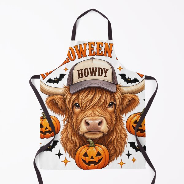 Item preview, Howdy Halloween Highland Cow Pumpkin designed and sold by Erin-Hurt.