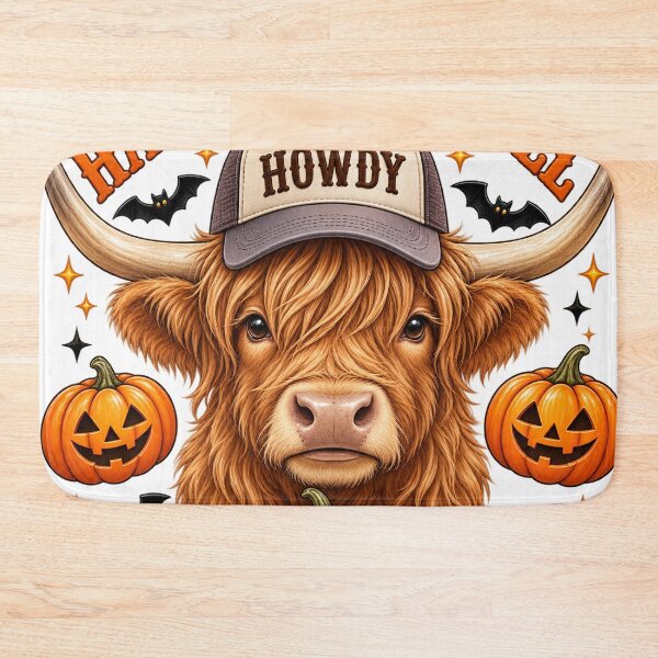 Item preview, Howdy Halloween Highland Cow Pumpkin designed and sold by Erin-Hurt.
