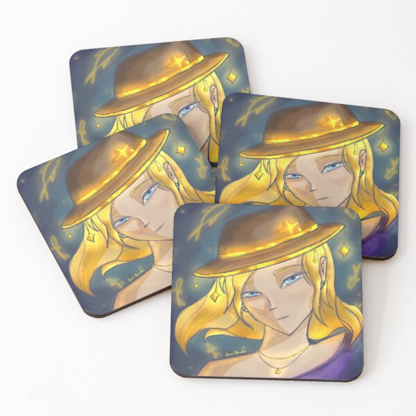 Item preview, Glowing Gold Magic Girl in Hat designed and sold by KariBordz.