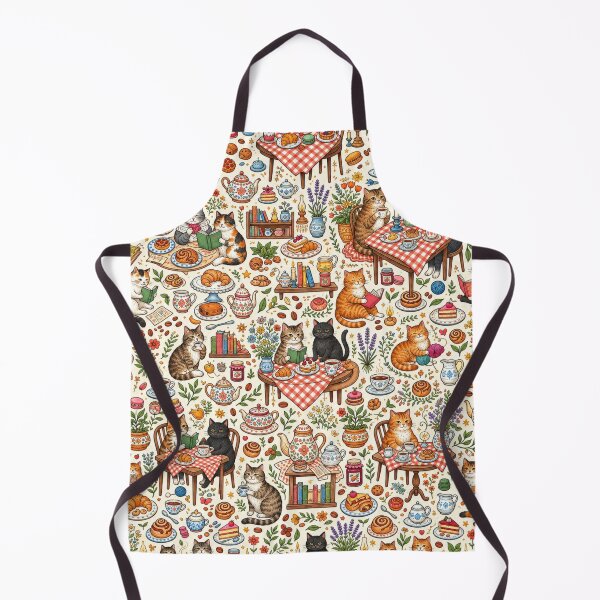 Item preview, Cozy Cat Tea Party Pattern designed and sold by Iampoji.