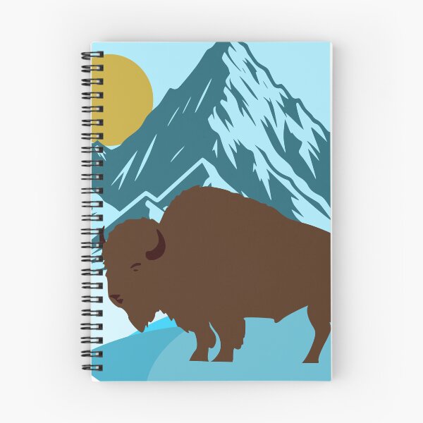 Item preview, Bison and Mountains Circle Badge Art designed and sold by KhrystallineArt.