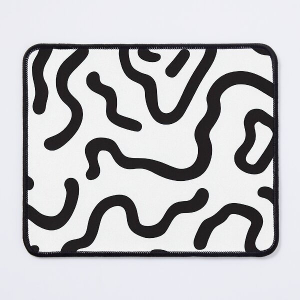 Item preview, Black and White Squiggle Doodle Pattern designed and sold by ArtistUpsale.