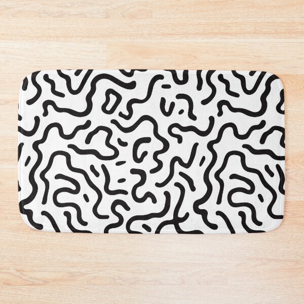 Item preview, Black and White Squiggle Doodle Pattern designed and sold by ArtistUpsale.