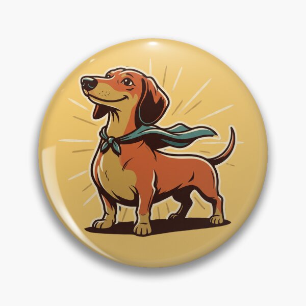 Item preview, Funny Dachshund Determination Heroic Dog Retro Comic T-Shirt Design designed and sold by BiniClicks.
