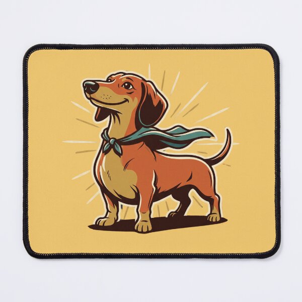 Item preview, Funny Dachshund Determination Heroic Dog Retro Comic T-Shirt Design designed and sold by BiniClicks.