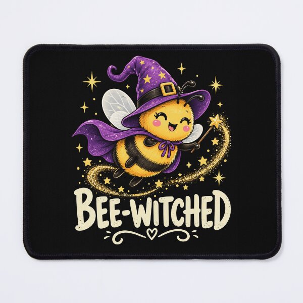 Item preview, Bee Witchy Cute Halloween Bee in Purple Wizard Hat designed and sold by ROUX-ART.